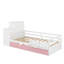 Lit plateforme simple en bois avec bibliothèque pour échantillon et garde-robe mobile, lit multifonctionnel avec lit gigogne intégré-294075305