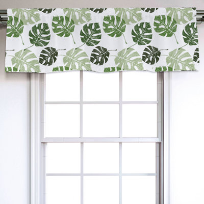 Sateen Floral Ruffled Window Valance