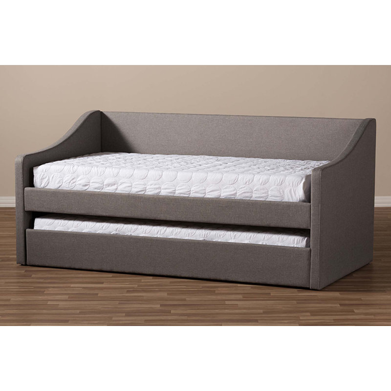 Lit de jour simple avec gigogne Esse, Gris