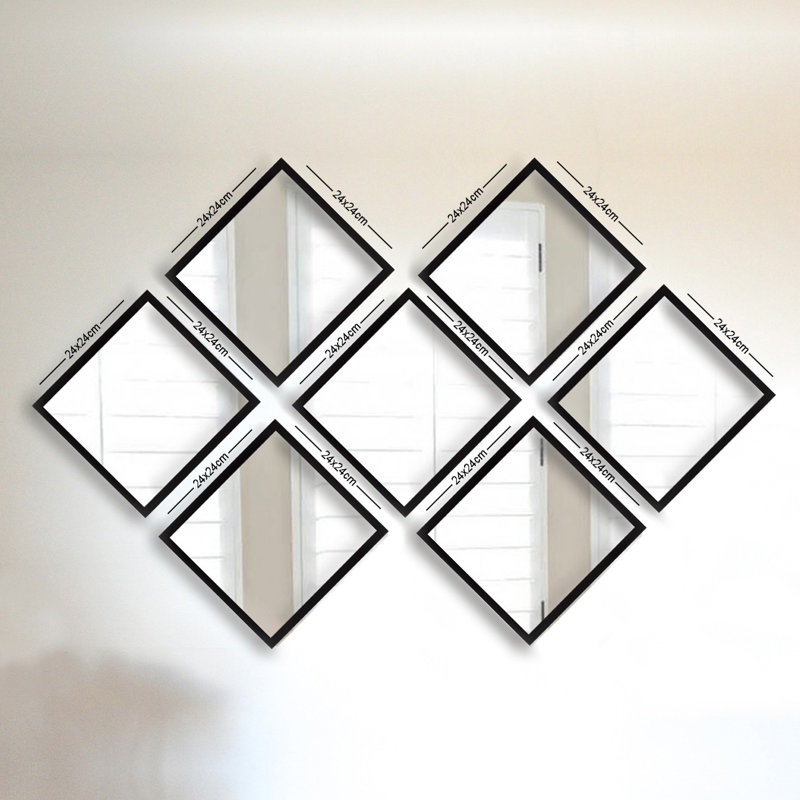 Mundt Flat Wall Mirror, Black