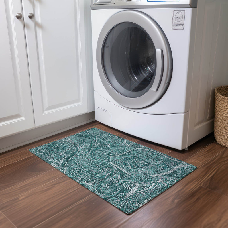 Tapis de porte d'extérieur antidérapant Itzamaray, Rectangle 1 pi 8 po x 2 pi 6 po