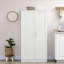 Armoire de rangement Kitchen Pantry, armoire à 14 niveaux avec 2 portes, tablettes réglables, blanc