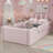 Upholstered Platform Bed with Rabbit Cushion-479619234