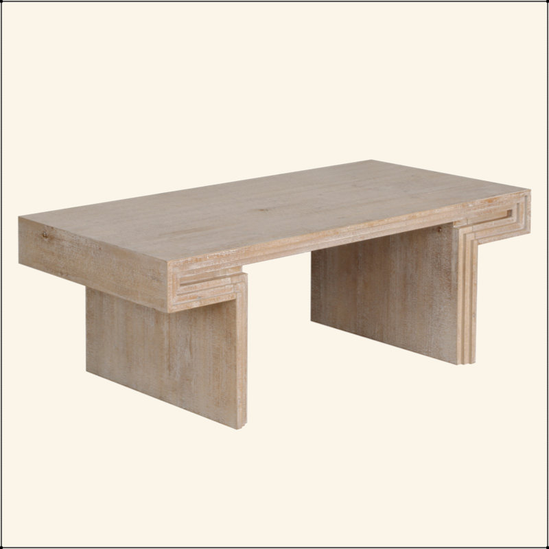 Table basse industrielle rétro - Texture bois récupéré, conception rectangulaire à deux niveaux avec finition rustique, assemblage facile pour le salon / bureau