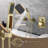 10-2/5" Solid Brass Wall Mounted Bathtub Faucet with Handheld Shower-62884384