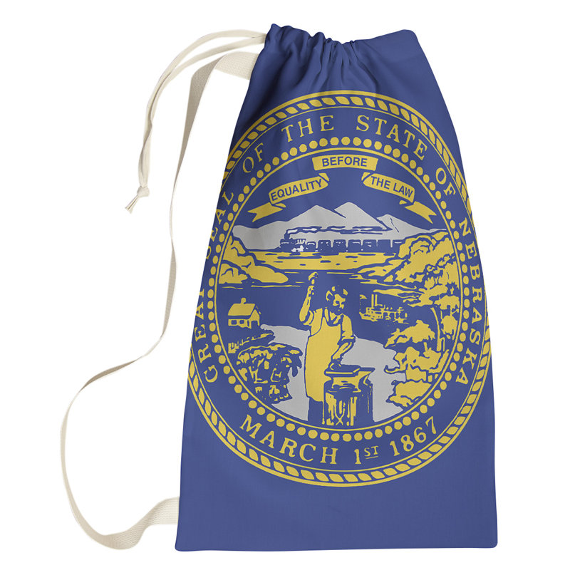 Sac à lessive US State flag, Grand (H 76,5 po x l 29,5 po x 1,5 po), Nebraska