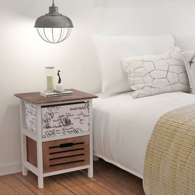 Brunswick 30cm W Solid + Manufactured Wood Bedside Table