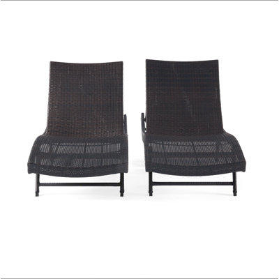 Chaise longue en osier Kauai Pe