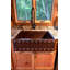 30" Hammered Copper Apron Front Single Basin Kitchen Sink w/ Barrel Strap Design