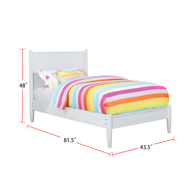 Lit standard en bois massif Barcaldine, Simple