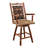 Fireside Lodge Hickory Log South Fork Swivel Counter Stool with Arms - Customer Material