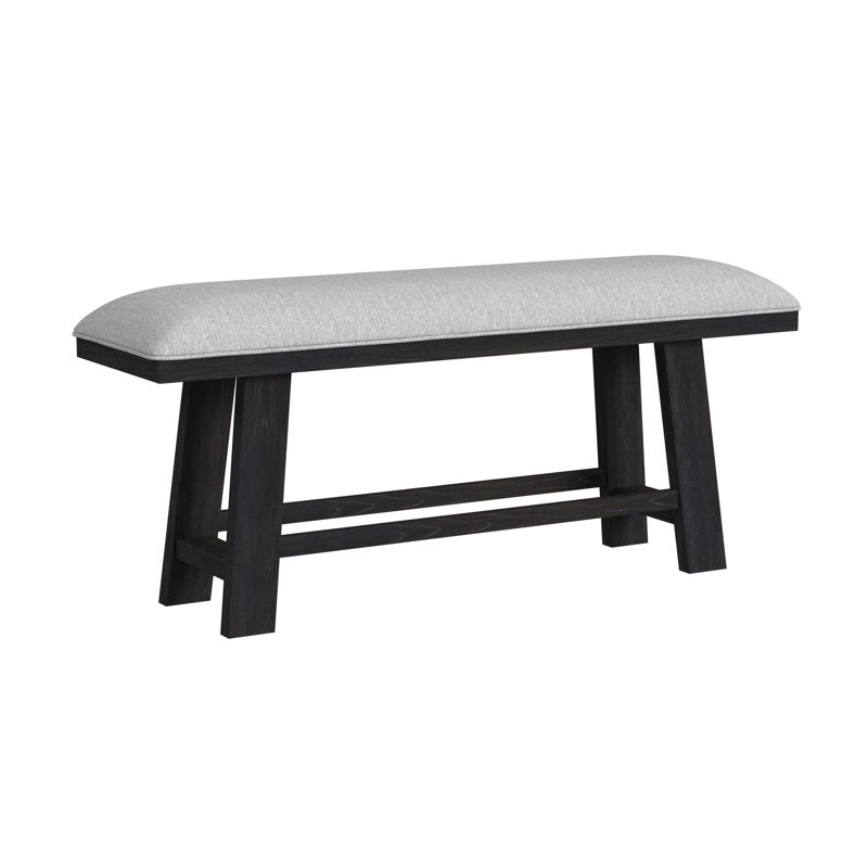Banc de comptoir en tissu gris anthracite Sherine