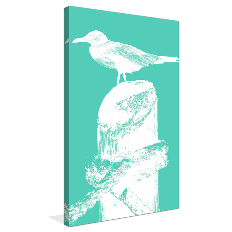«Percher Seabird II», reproduction de peinture acrylique, H 60 po x l 36 po x P 1,5 po, Toile tendue