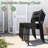 10-Person Aluminum Outdoor Dining Set with Stacking Chairs and Umbrella Hole(Set of 11)-1543321709