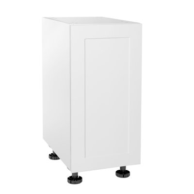 Quick Assemble Modern Style, Shaker White 12 in. Base Kitchen Cabinet (12 in. W x 24 in. D x 34.50 in. H) -  Cambridge, SA-BD12-SW