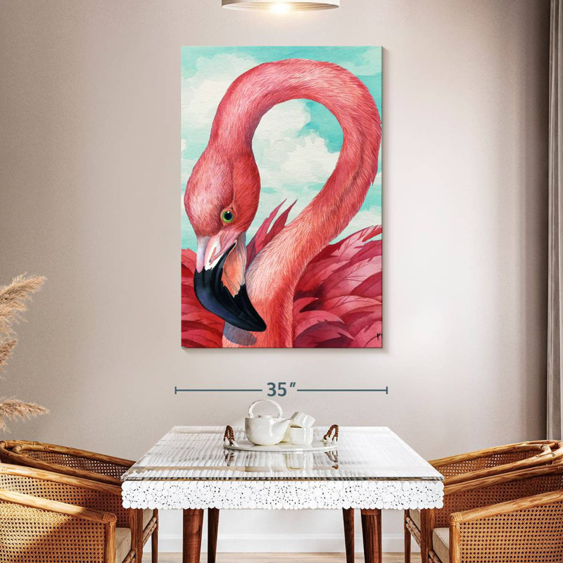 Brampt Fab Flamingo, 51" H x 34" W