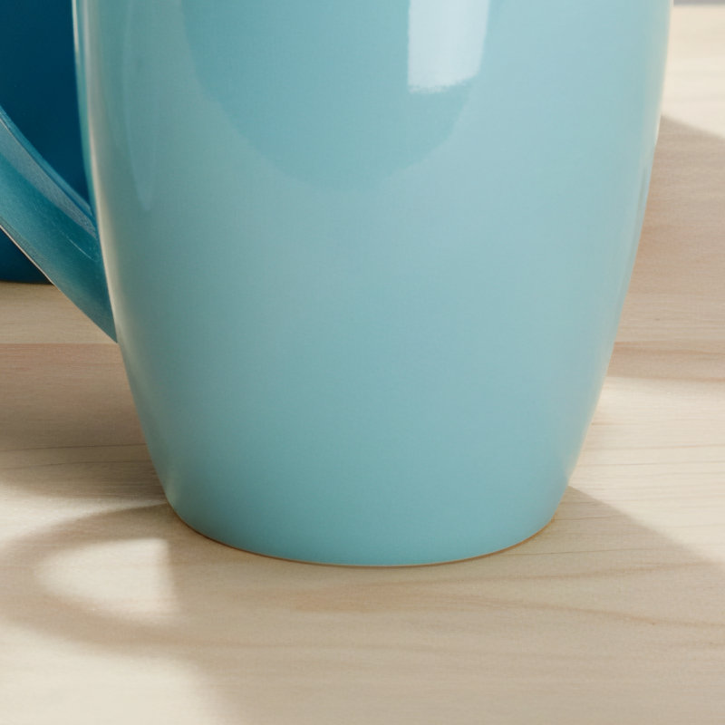 Paquet de 6 tasses à café en porcelaine de 16 oz de couleur bleue, parfaite pour les lattes, les cappuccinos, les thés chauds, les mochas et les boissons au cacao.