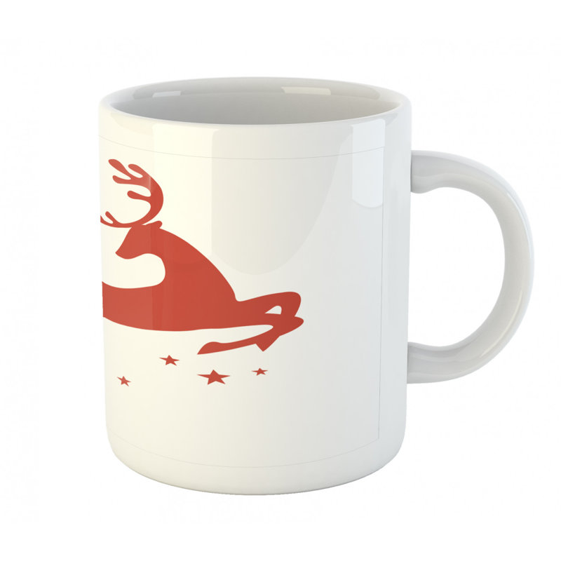 Grande tasse à café à renne saut