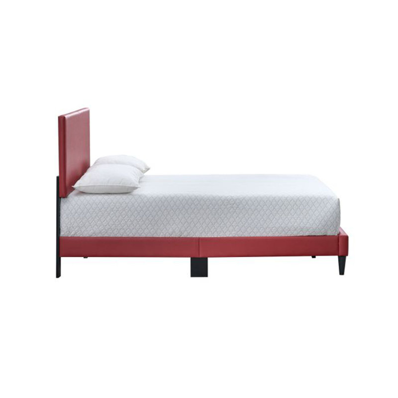Lit simple Baron (matelas non inclus), Simple, Rouge