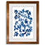 Indigo Fallen Leaves I - Peinture encadrée sur papier-828621908-828621911