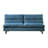 Casual Living Room Furniture 1Pc Elegant Lounger Blue Textured Fabric Upholstered Sleeper Sofa Multifunctional
