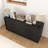 Flower Relief Wood Sideboard Buffet With Shelves