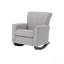Chaise berçante en lin gris clair