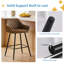 Velvet/Suede Upholstered Bar Stools with Armrests & Diamond Tufting-618645188