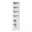 Grande armoire de rangement d'angle avec 2 portes, 5 tablettes réglables à 5 niveaux, organisateur de cuisine et de salle de bain autoportant