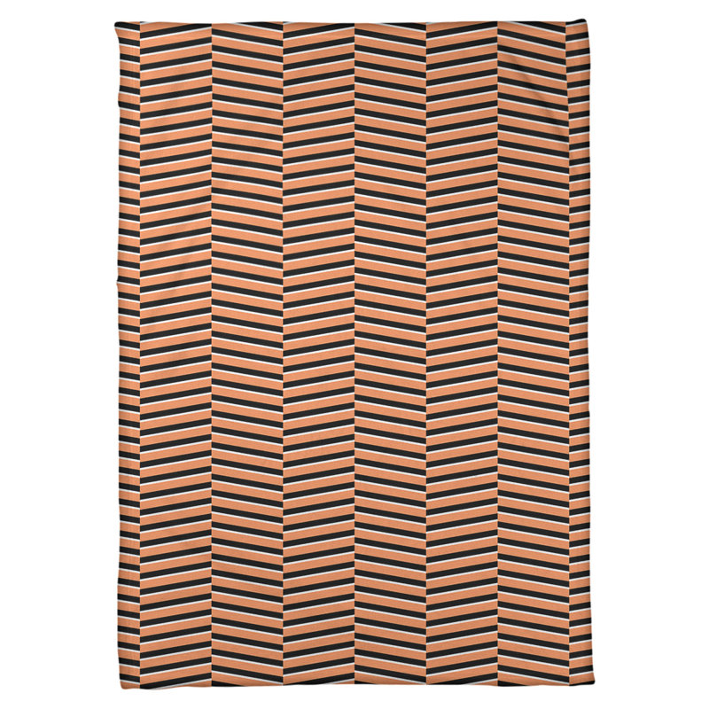 Couverture polaire rayures fracture, Orange, l 50 po x L 60 po