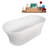65" Streamline Soaking Freestanding Tub and Tray With Internal Drain-101697611