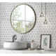12” x 12” Carrara White Daisy Flower Mosaic Marble Tile Sheets Polished (Set of 10)