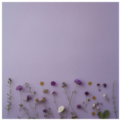 Couvre-lit floral mauve sur fond lavande