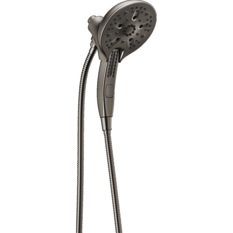 1.75 GPM Rain Dual Shower Head with H2Okinetic Technology, Black Stainless