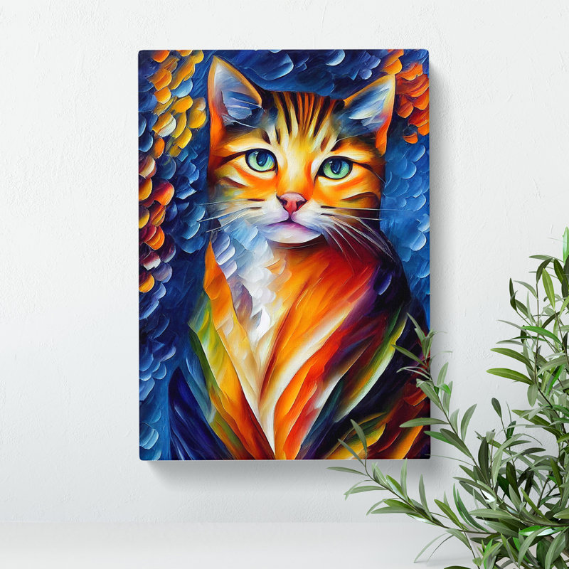 Cat Portrait No.2 - Wrapped Canvas Print, 50cm H x 35cm W