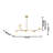 Transitional 7 Light Gold Linear Chandelier