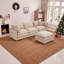 Canapé modulaire en L modulaire avec repose-pieds amovible / ensemble de canapé en L de 102 po-16781620