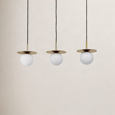 Cathy 3 Light Glass Dimmable Pendant