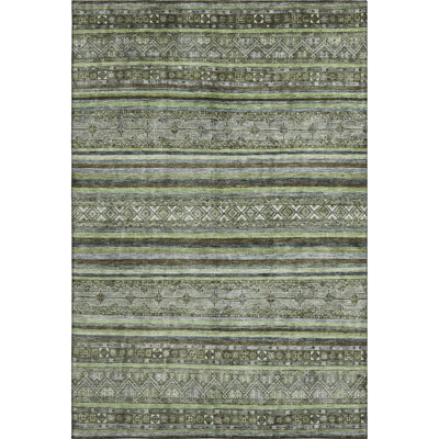 Premium Machine Washable Lampkins AMF1644 Stripes Rug