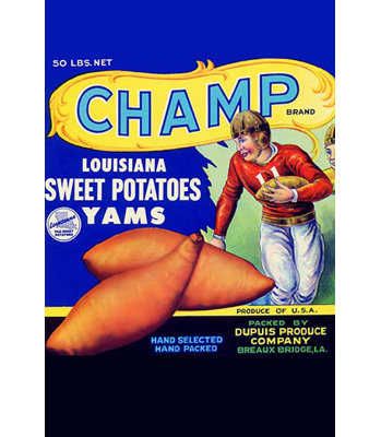 Patates douces en louisiane-impression de publicités