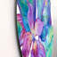 Turquoise et mauve orchidée - cercle traditionnel en métal, art mural-68852330