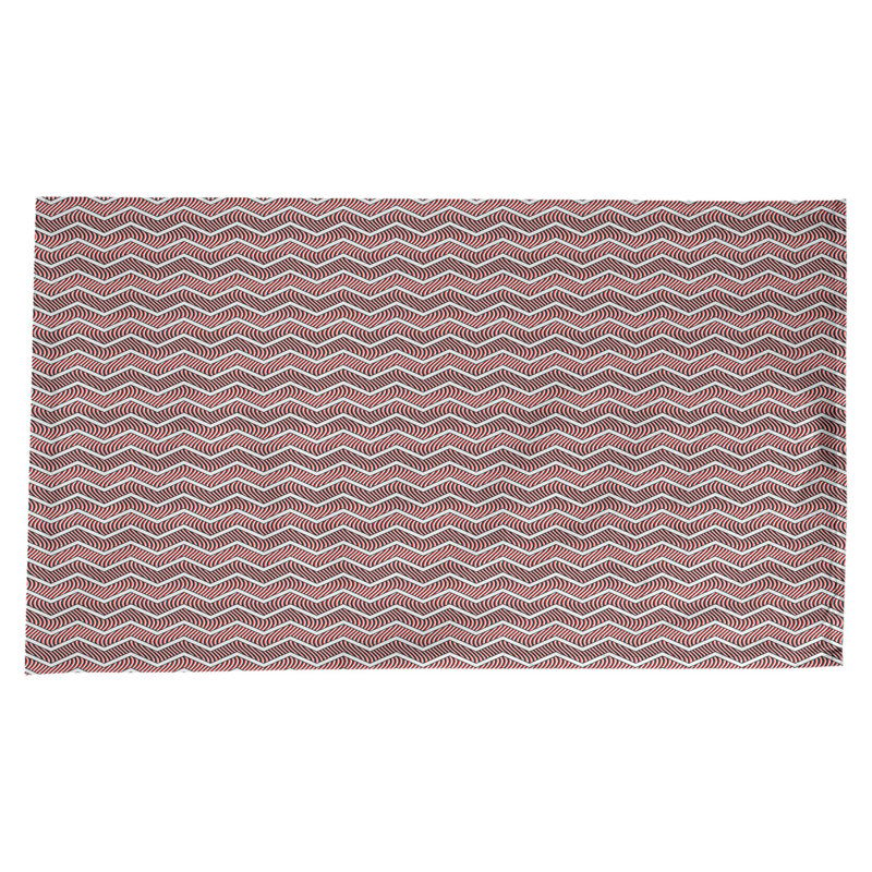 Stephenie Wavy Chevrons Tablecloth, Red