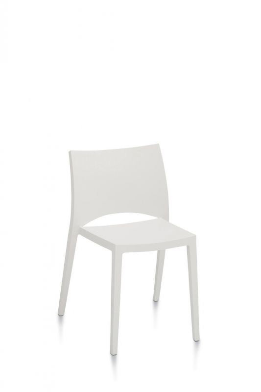 Aqua Outdoor Dining Side Chair, White