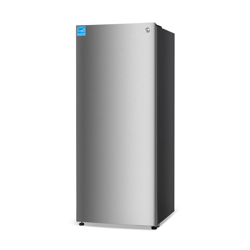 Commercial Cool 16.4 Cu. Ft. Convertible Freezer Refrigerator, Upright Fridge with Glass Shelves, Reversible Door, ENERGY STAR rated, Auto Defrost, CCUC1640GS, Stainless Look