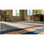 Rustic Antique Geometric Stripes Room Size Indian Cotton Dhurrie Rug