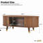 Table basse ovale cannelée avec station de charge-425729653
