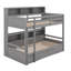 Kids Twin Bunk Bed with Drawers-1233461867