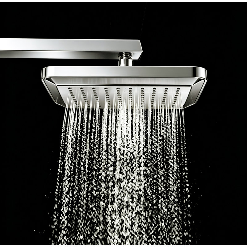 Kingston Brass Shower Scape 9-5/8-Inch Square Rainfall ABS Shower Head, Brushed Nickel