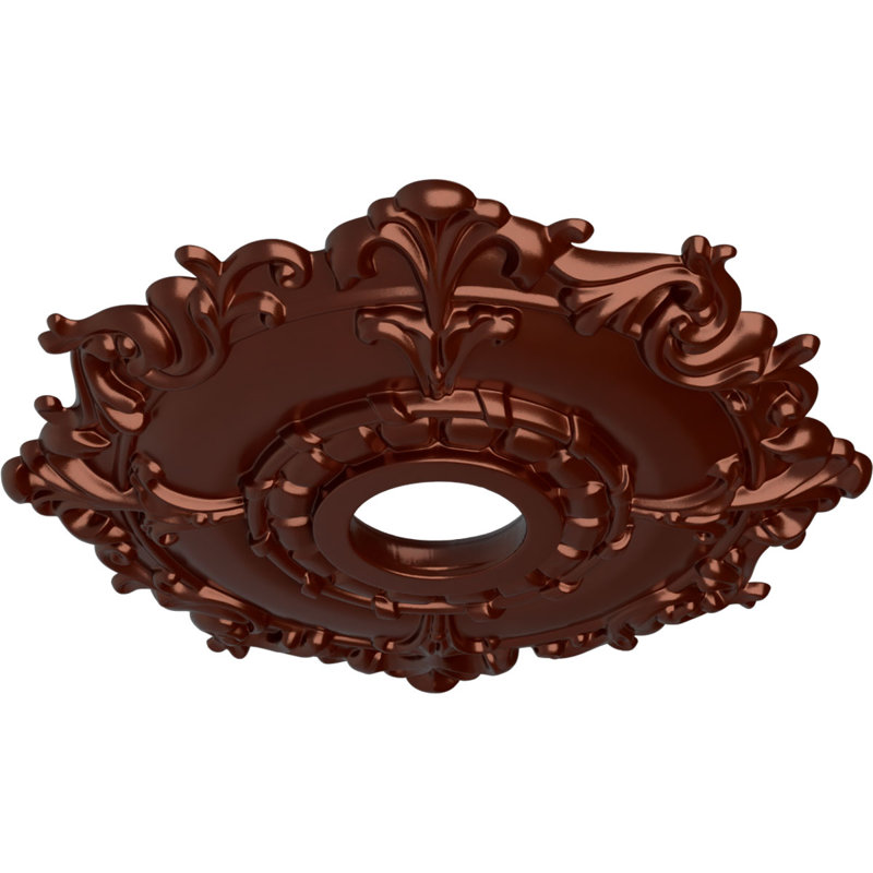 Endurathane Raymond Ceiling Medallion, 18"OD x 1 1/4"P (Fits Canopies up to 5 3/8"), Hand-Painted Spartan Stone Finish