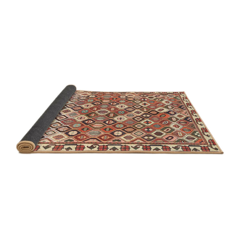 Tapis traditionnel rouge / beige Lavely, Rond 4 pi